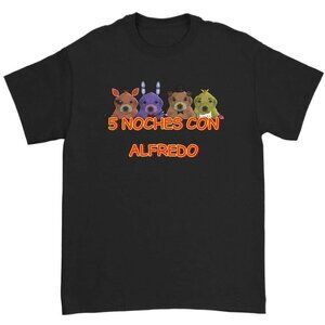 5 Noches Con Alfredo Cringe Tee Funny Viral Meme Shirt Weird Humor Graphic 05